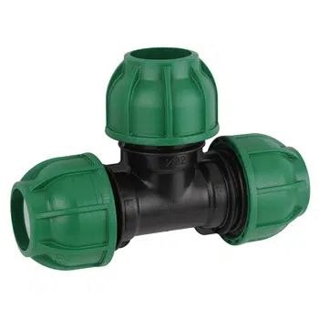 Straight Tee HDPE Compression Fitting - Image 2