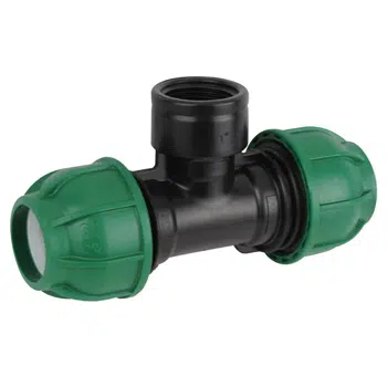 Female Tee HDPE Compression Fitting - Image 2